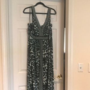 Animal print maxi dress